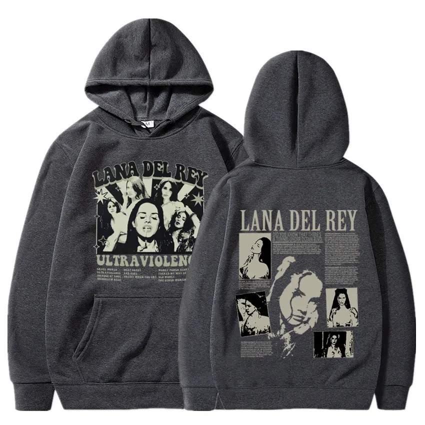 Singer Lana Del Rey Hoodies Ultraviolence Music Album Hoodie Men Women's Aesthetic Fashion Oversized Sweatshirt Men's Streetwear