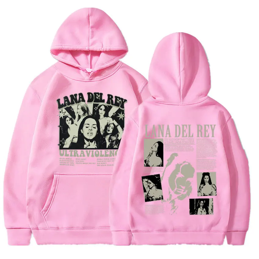 Singer Lana Del Rey Hoodies Ultraviolence Music Album Hoodie Men Women's Aesthetic Fashion Oversized Sweatshirt Men's Streetwear
