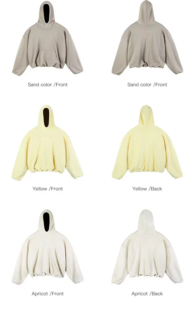 Men's Designer Oversized Hip Hop Hoodies Loose Fit Hooded Sweatshirt For Male Baggy Solid Color Pullover Hoody Tops