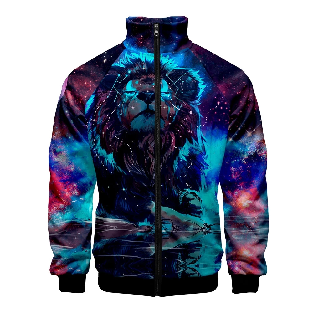 Coats Anime Dragon Cosplay Costume Hoodies 3D Printed Stand Collar Zipper Jacket Sportswear Sweatshirt