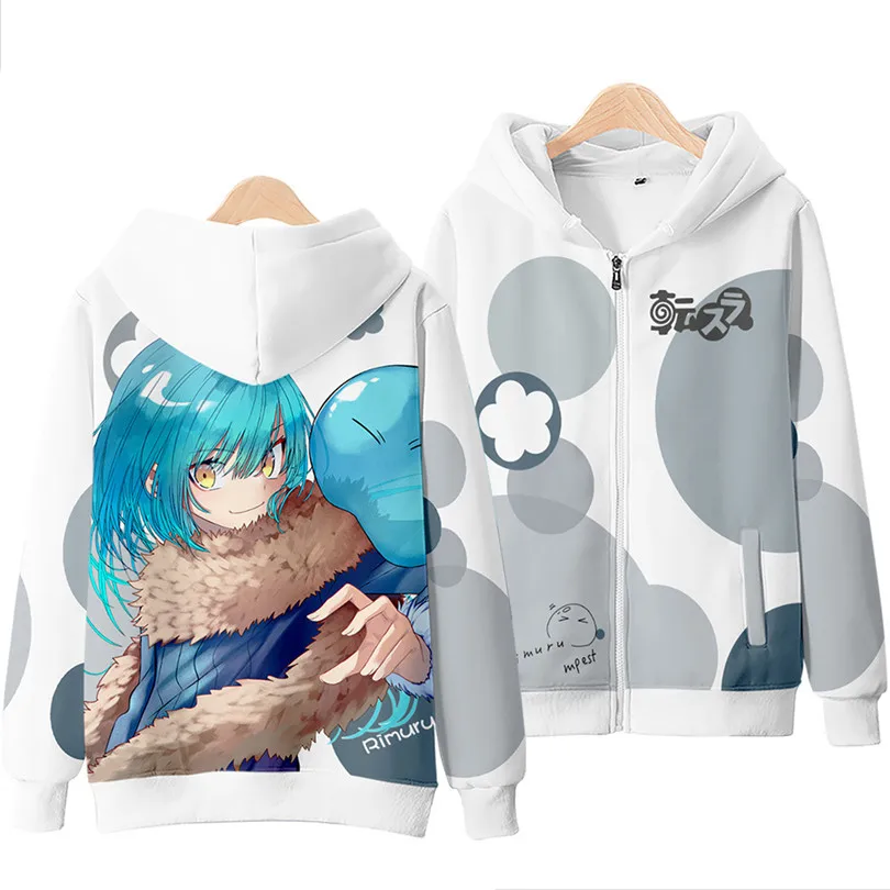 Anime Rimuru Tempest Hooded Hoodies Men Women Long Sleeve Sweatshirt Streetwear Clothes Cosplay Costume