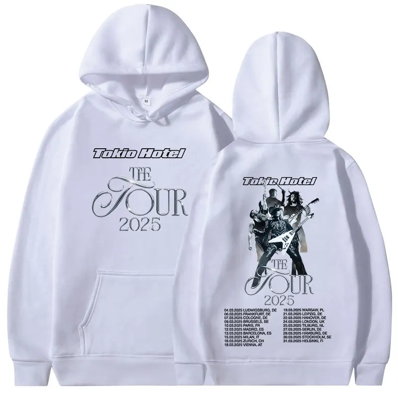 German Rock Band Tokio Hotel The Tour 2025 Hoodies Men Women Fashion Hip Hop Sweatshirts Casual Oversized Long Sleeve Pullovers