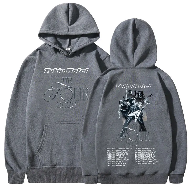 German Rock Band Tokio Hotel The Tour 2025 Hoodies Men Women Fashion Hip Hop Sweatshirts Casual Oversized Long Sleeve Pullovers