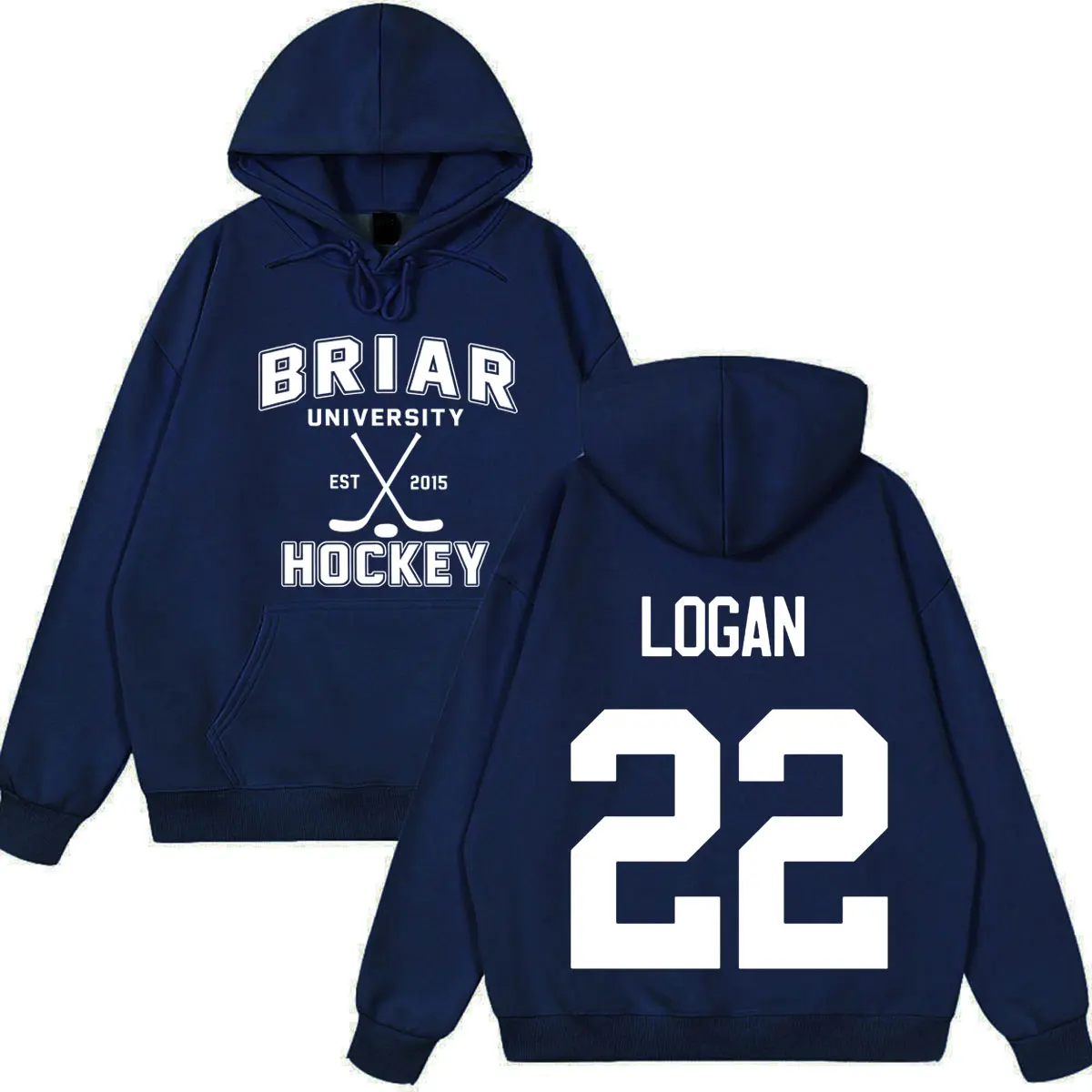 Logan 22 Off Campus TV Series Hoodie Briar University Hockey Tops Men Women Loose Pullover Long Sleeves Gothic Punk Sweatshirt