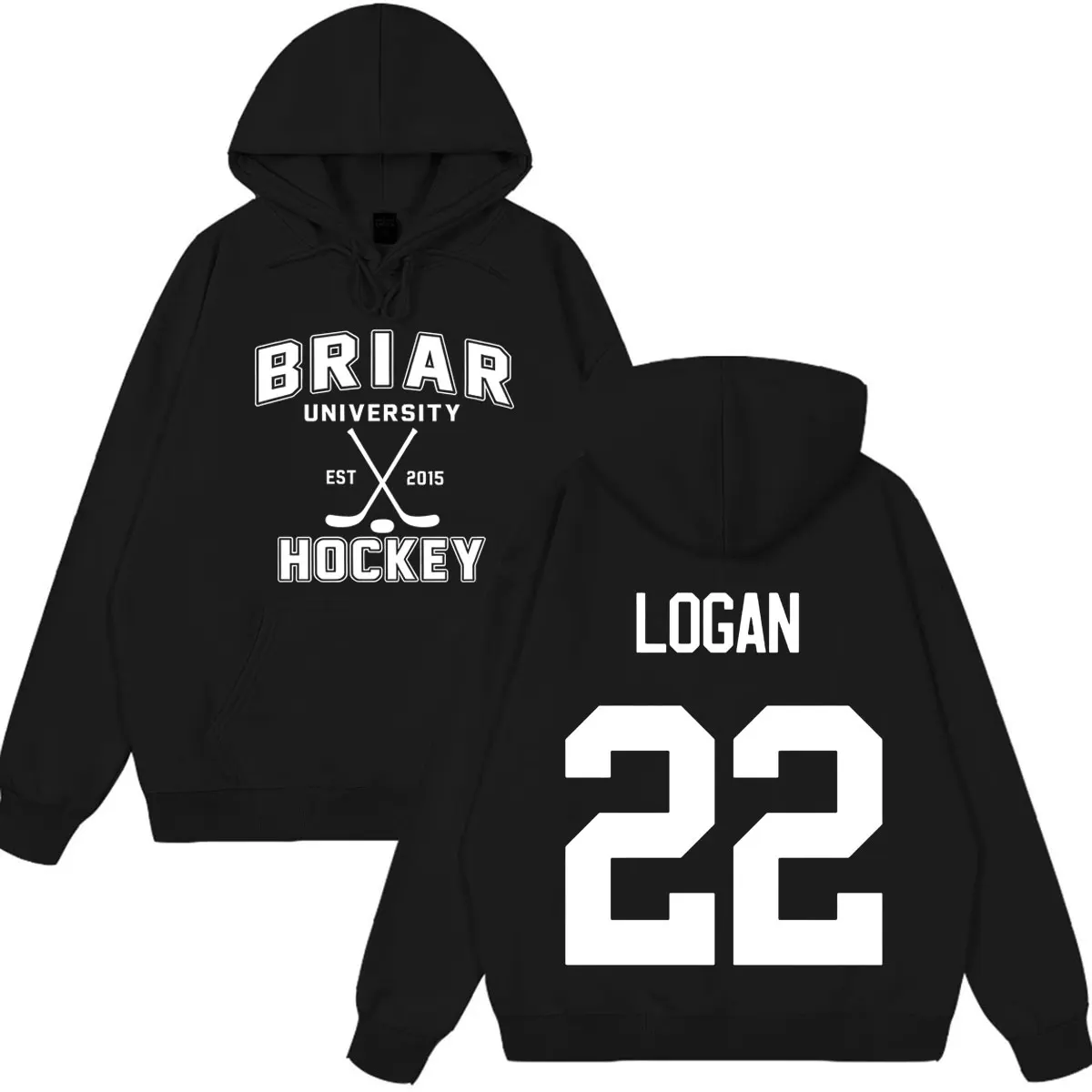 Logan 22 Off Campus TV Series Hoodie Briar University Hockey Tops Men Women Loose Pullover Long Sleeves Gothic Punk Sweatshirt