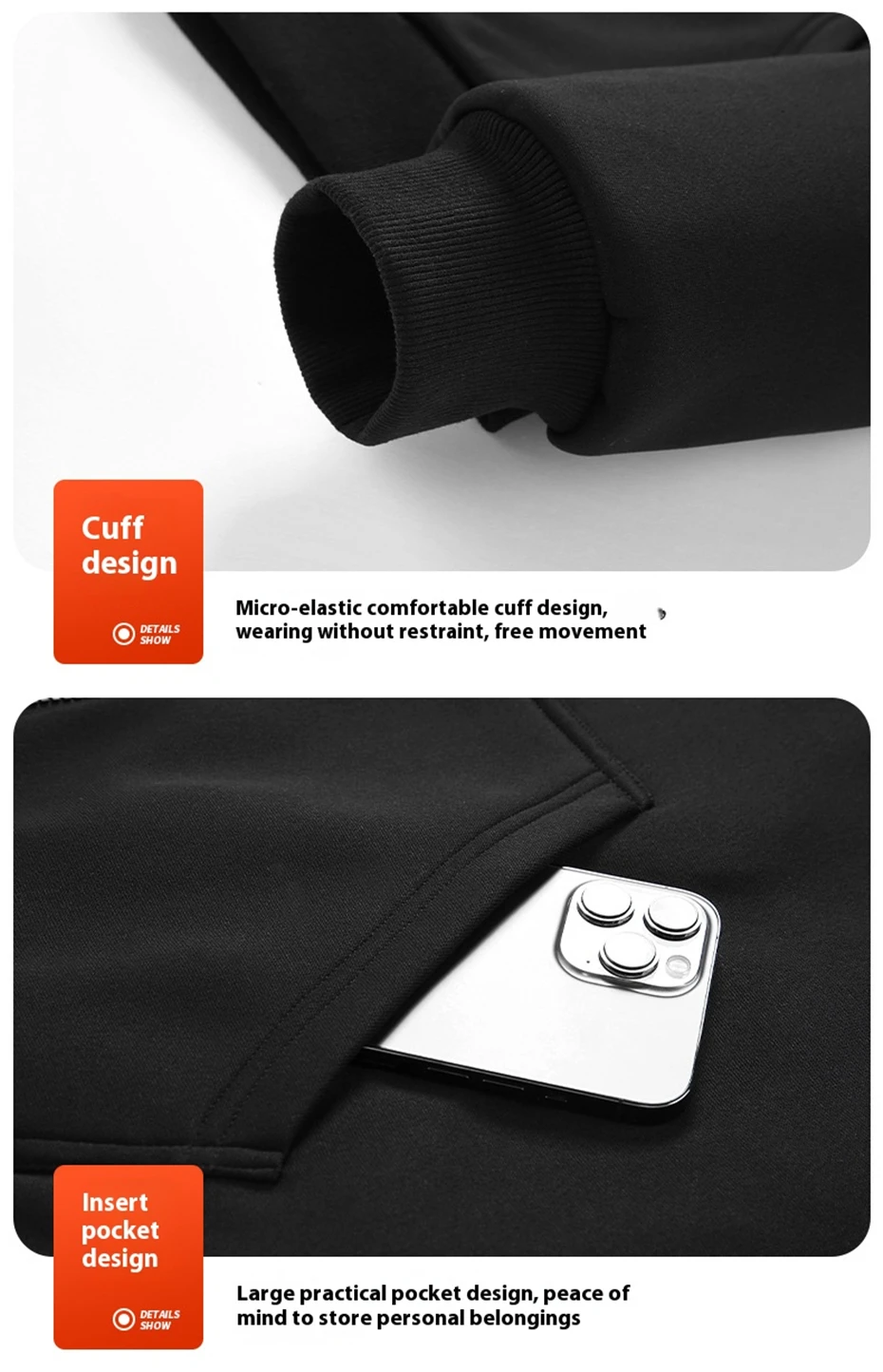 USB Heating Hoodie Jacket Men Zipper Hoodie Autumn Winter Warm 17 Zones Electric Heated Hoodies Jackets Male