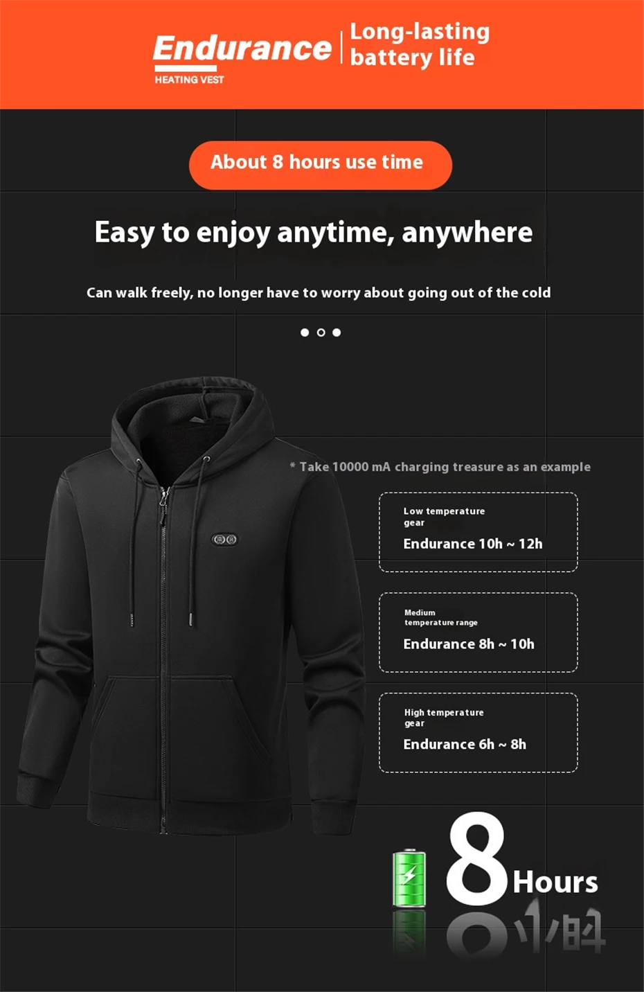 USB Heating Hoodie Jacket Men Zipper Hoodie Autumn Winter Warm 17 Zones Electric Heated Hoodies Jackets Male