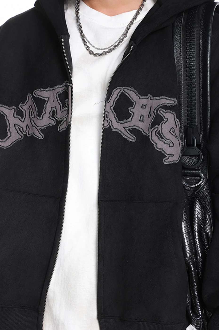 Vintage Suede Hoodies Patchwork Loose Hooded Hoodies Jacket Streetwear Harajuku Hip Hop Oversized Hoodie Sweatshirts
