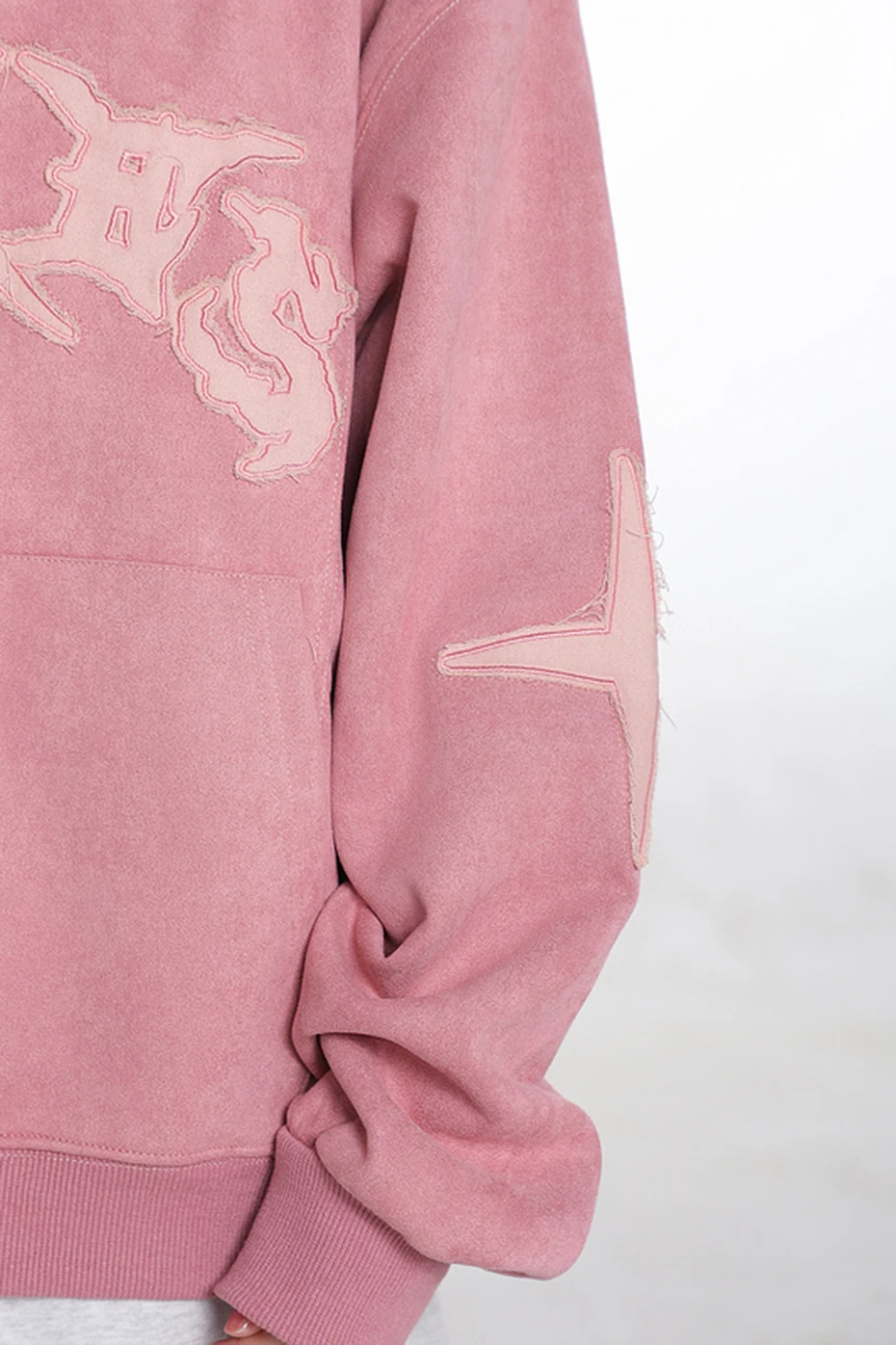 Vintage Suede Hoodies Patchwork Loose Hooded Hoodies Jacket Streetwear Harajuku Hip Hop Oversized Hoodie Sweatshirts