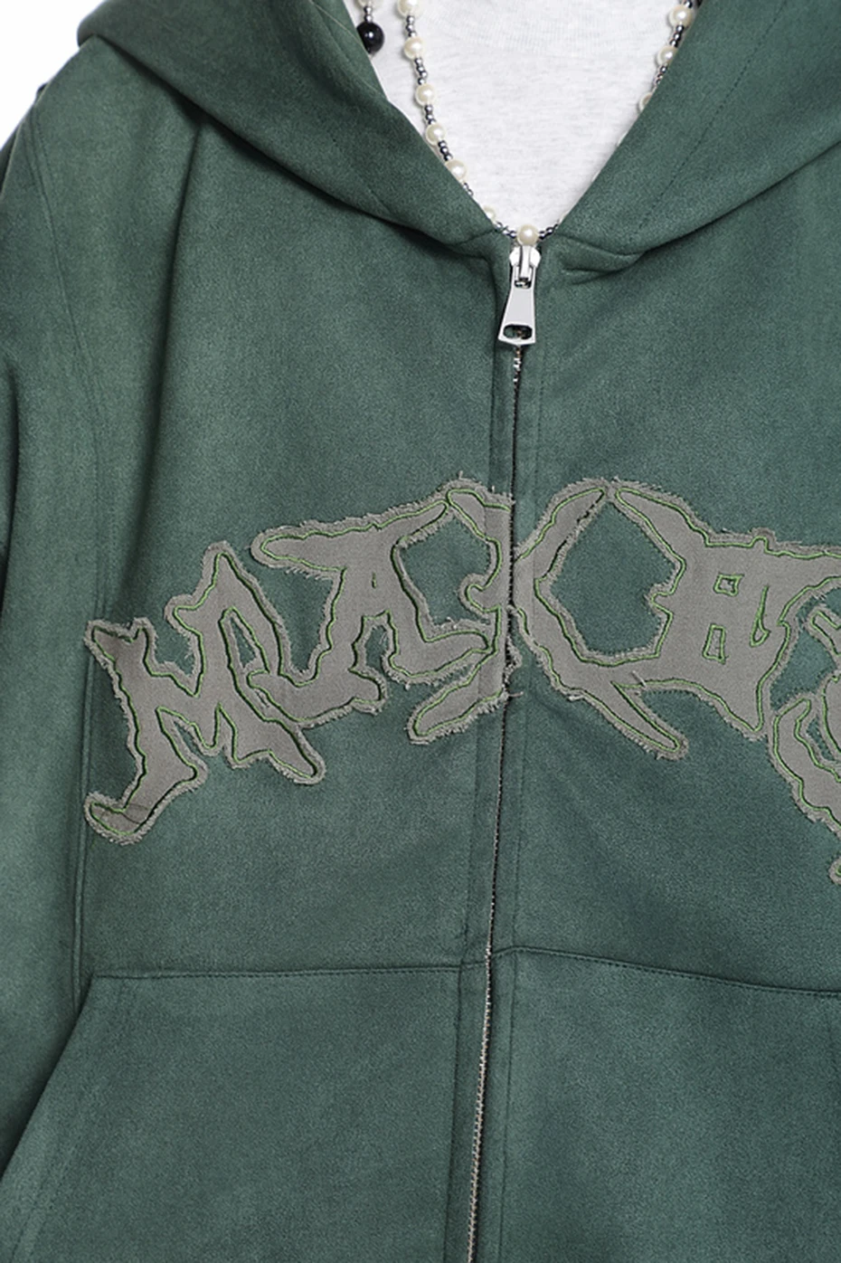 Vintage Suede Hoodies Patchwork Loose Hooded Hoodies Jacket Streetwear Harajuku Hip Hop Oversized Hoodie Sweatshirts