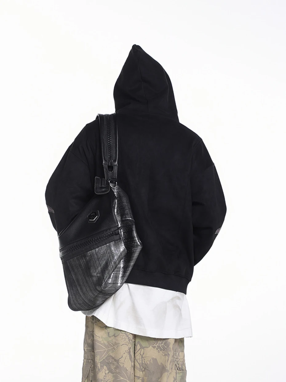 Vintage Suede Hoodies Patchwork Loose Hooded Hoodies Jacket Streetwear Harajuku Hip Hop Oversized Hoodie Sweatshirts