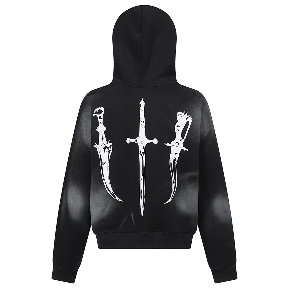 Fur Collar Hoodies Jackets Y2K Harajuku Oversized Hoodie Men Streetwear Hip Hop Loose Hooded Sweatshirts