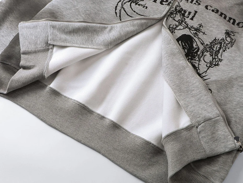 Fur Collar Hoodies Jackets Y2K Harajuku Oversized Hoodie Men Streetwear Hip Hop Loose Hooded Sweatshirts