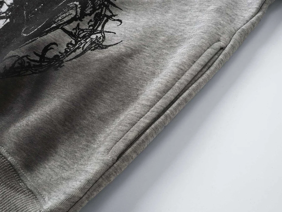 Fur Collar Hoodies Jackets Y2K Harajuku Oversized Hoodie Men Streetwear Hip Hop Loose Hooded Sweatshirts