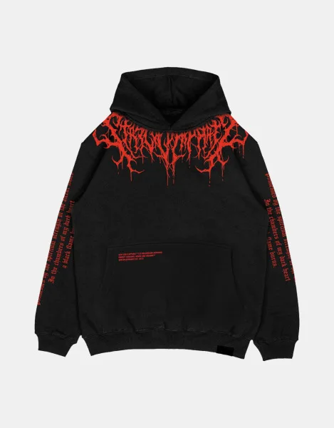 Autumn/Winter Men's Fleece Hoodie Evil Blood Super Size Casual Hoodie Street Hip-hop Personality Printed SportsHoodie Sweatshirt