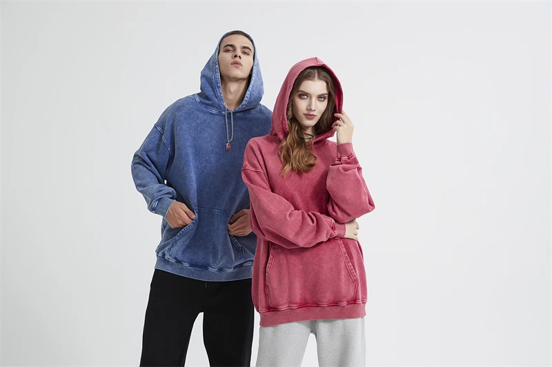 ZODF New Autumn Winter Men 420gsm Hoodies Streetwears High Street Heavy Weight Washed Cotton Sweatshirts Brand Tracksuit HY0307
