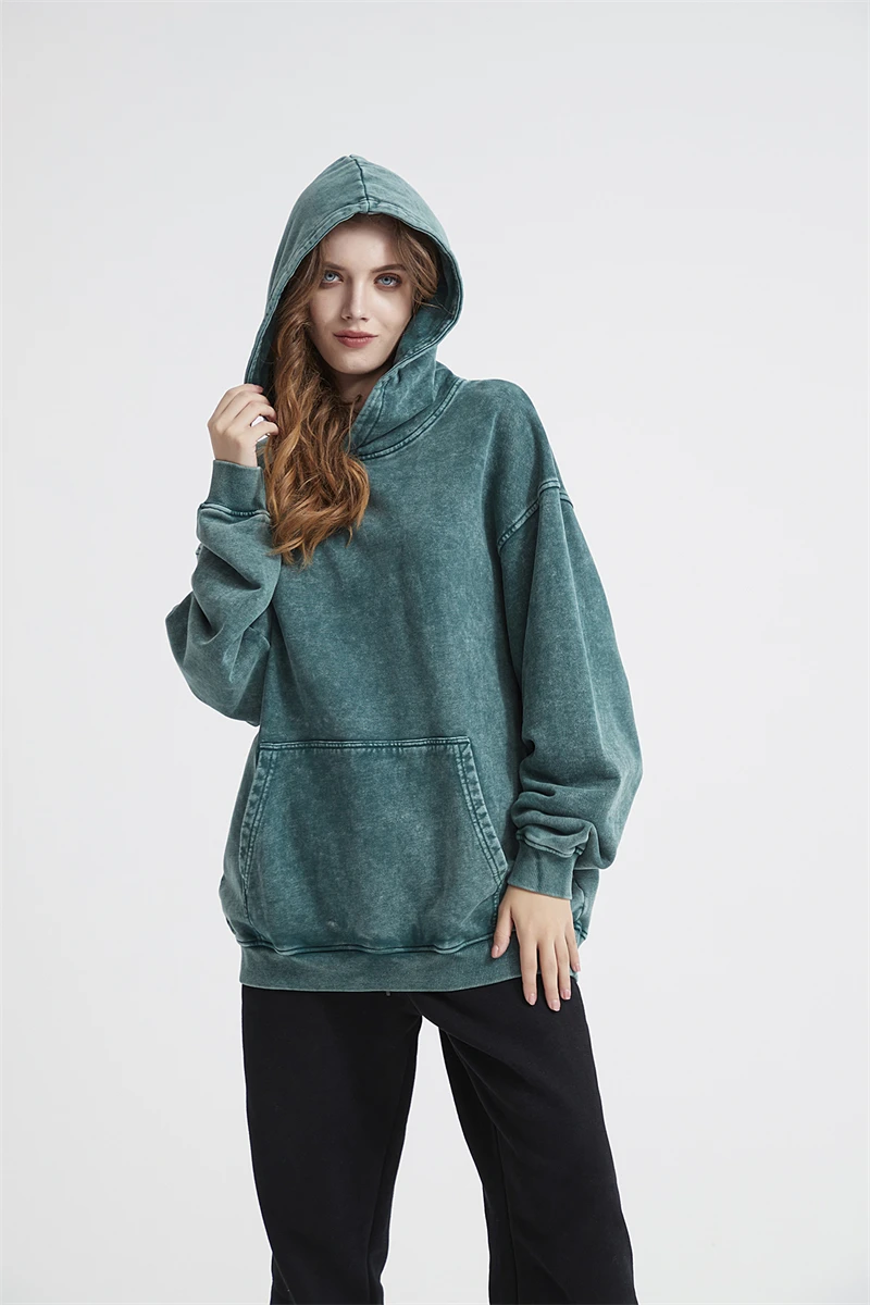 ZODF New Autumn Winter Men 420gsm Hoodies Streetwears High Street Heavy Weight Washed Cotton Sweatshirts Brand Tracksuit HY0307