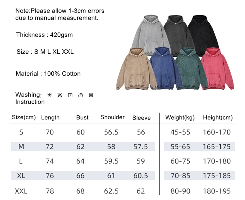 ZODF New Autumn Winter Men 420gsm Hoodies Streetwears High Street Heavy Weight Washed Cotton Sweatshirts Brand Tracksuit HY0307