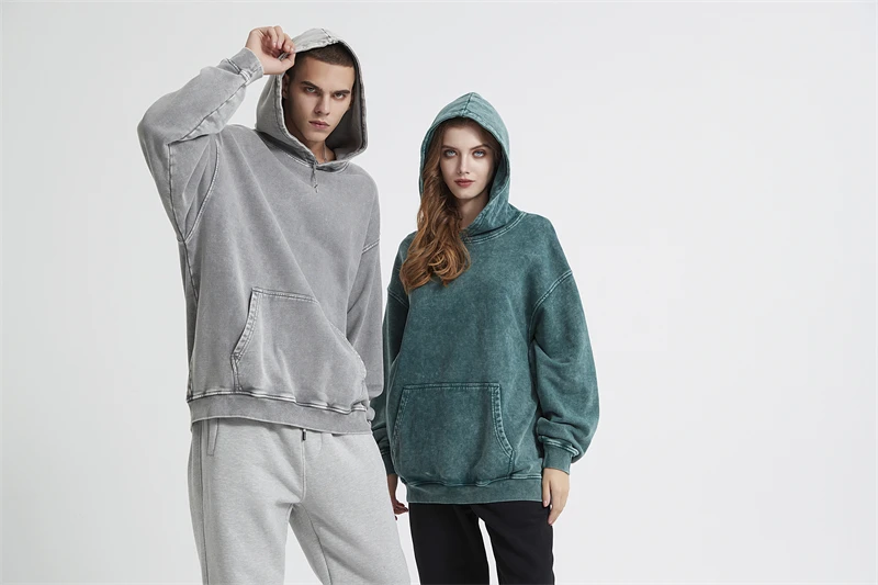 ZODF New Autumn Winter Men 420gsm Hoodies Streetwears High Street Heavy Weight Washed Cotton Sweatshirts Brand Tracksuit HY0307