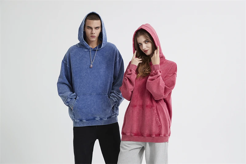 ZODF New Autumn Winter Men 420gsm Hoodies Streetwears High Street Heavy Weight Washed Cotton Sweatshirts Brand Tracksuit HY0307
