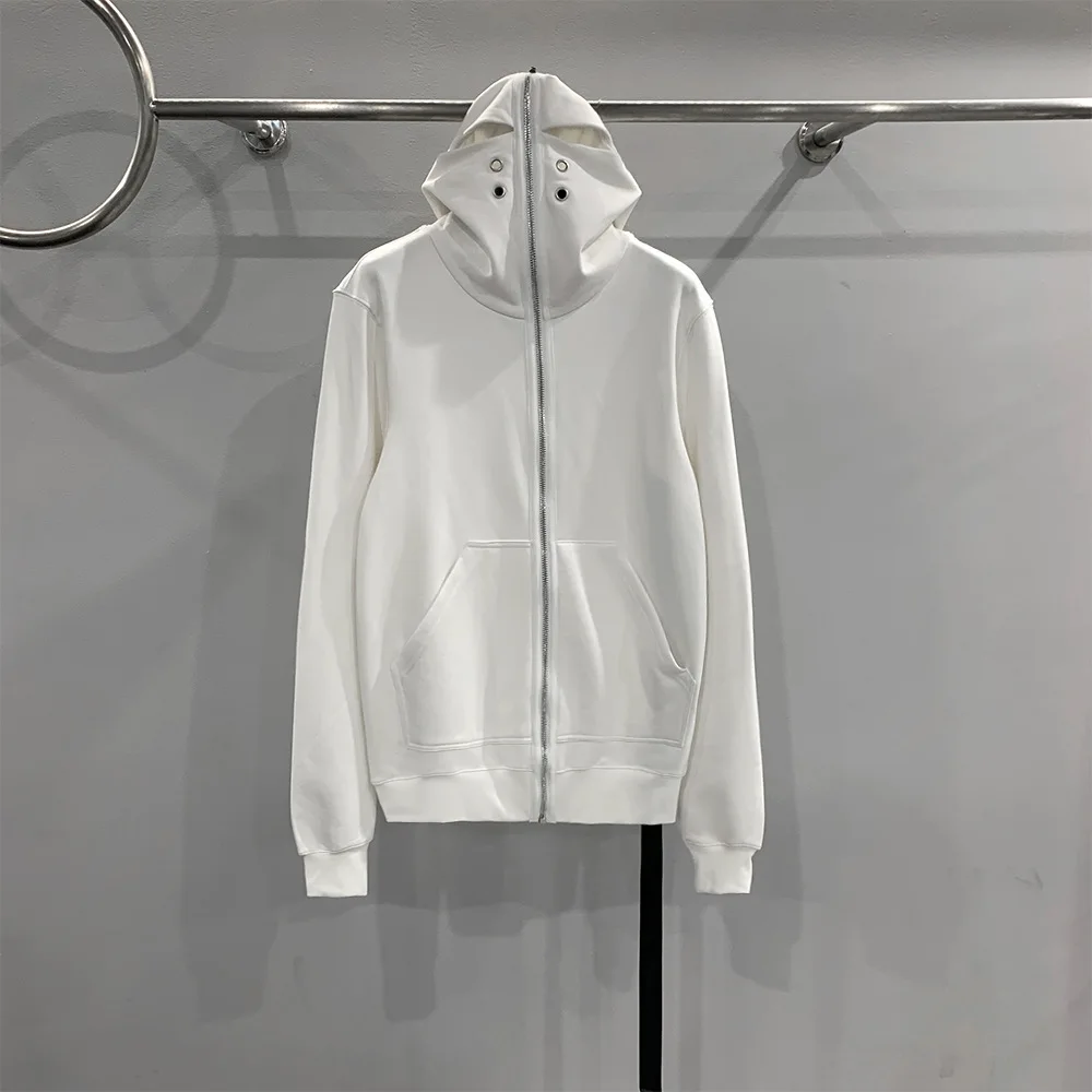 PFNW High Quality Darkwear White Masked Sweatshirt Cardigan Unisex Loose Casual Wizard Hat Cardigan Zipper Hoodies Tops 28W5556