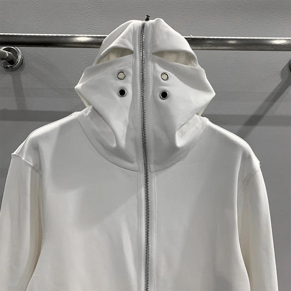 PFNW High Quality Darkwear White Masked Sweatshirt Cardigan Unisex Loose Casual Wizard Hat Cardigan Zipper Hoodies Tops 28W5556