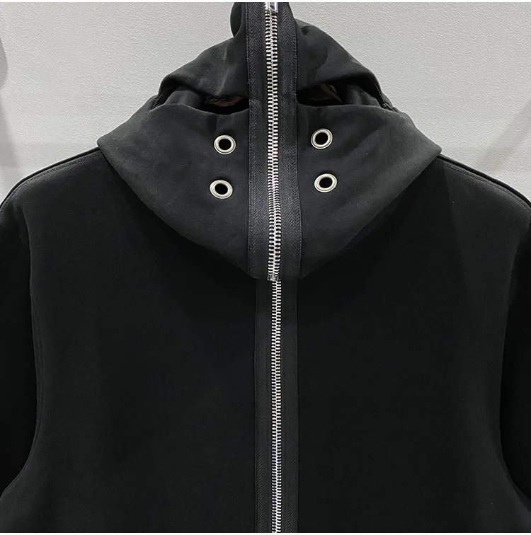 PFNW High Quality Darkwear White Masked Sweatshirt Cardigan Unisex Loose Casual Wizard Hat Cardigan Zipper Hoodies Tops 28W5556