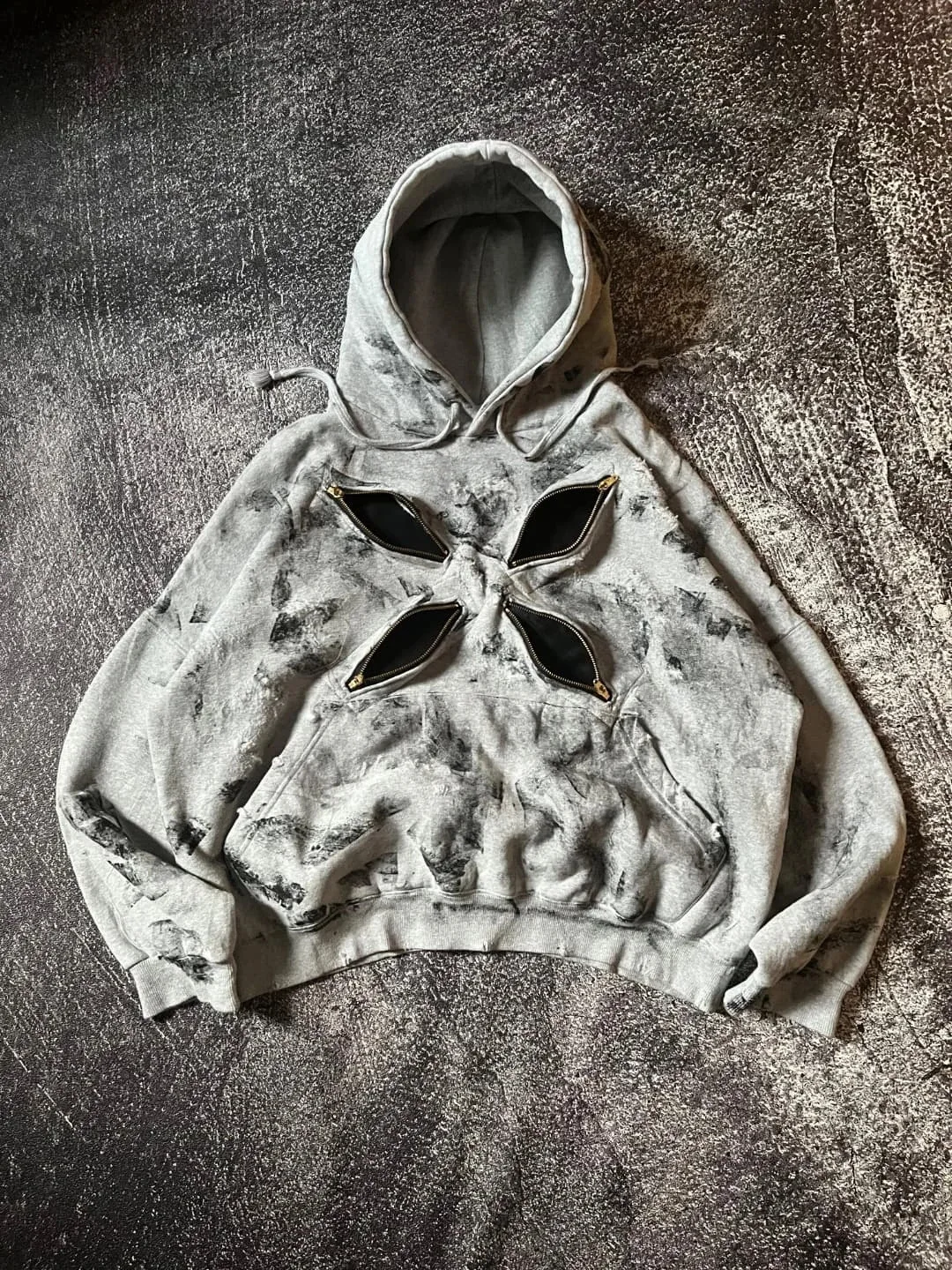 Gothic Heavy Industries Zipper Hoodie Loose Printed Personalized Street Retro Men's and Women's Hoodies Make Old