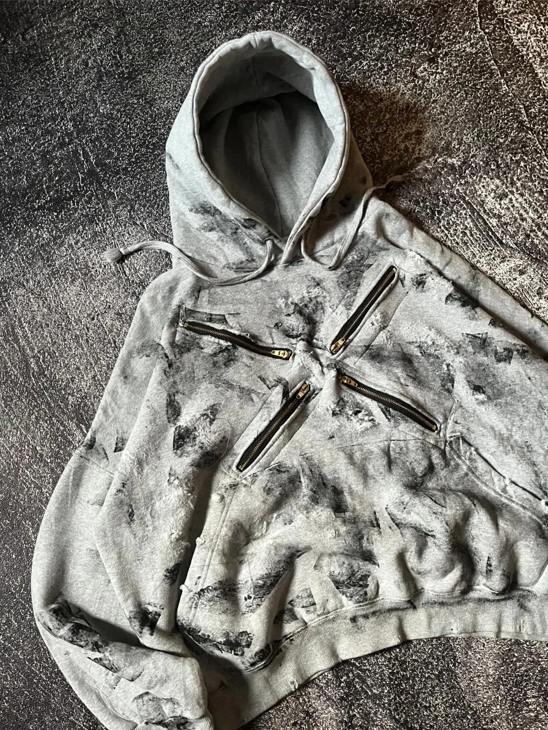 Gothic Heavy Industries Zipper Hoodie Loose Printed Personalized Street Retro Men's and Women's Hoodies Make Old