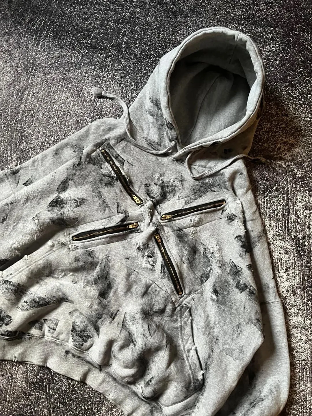 Gothic Heavy Industries Zipper Hoodie Loose Printed Personalized Street Retro Men's and Women's Hoodies Make Old
