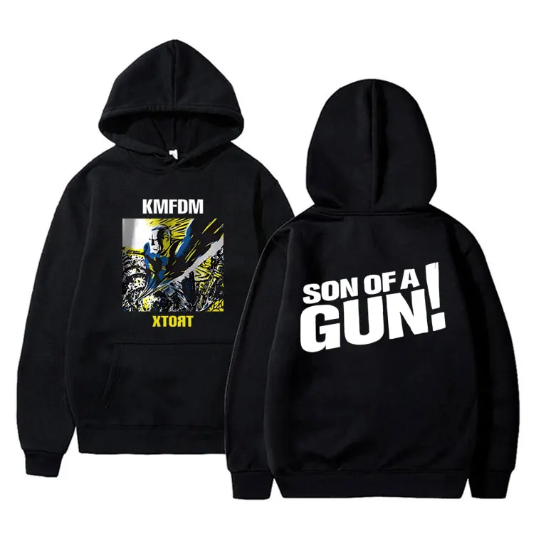 Rock Band KMFDM XTORT Graphic Print Hoodie Men Women Fashion Vintage Gothic Streetwear Unisex Casual Oversized Fleece Hoodies