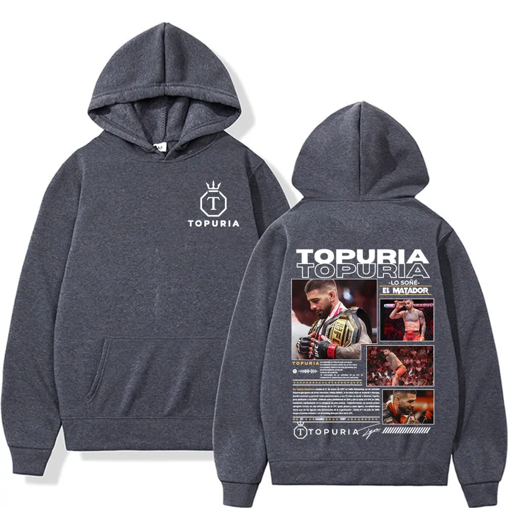 Ilia Topuria Lo Sone El Matador Graphic Hoodies Men's Fashion Vintage Oversized Hoodie Unisex Casual Fleece Sweatshirt Pullovers