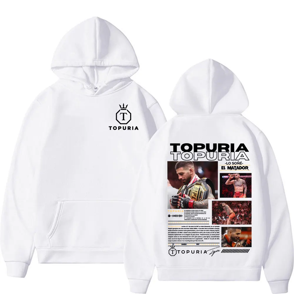 Ilia Topuria Lo Sone El Matador Graphic Hoodies Men's Fashion Vintage Oversized Hoodie Unisex Casual Fleece Sweatshirt Pullovers