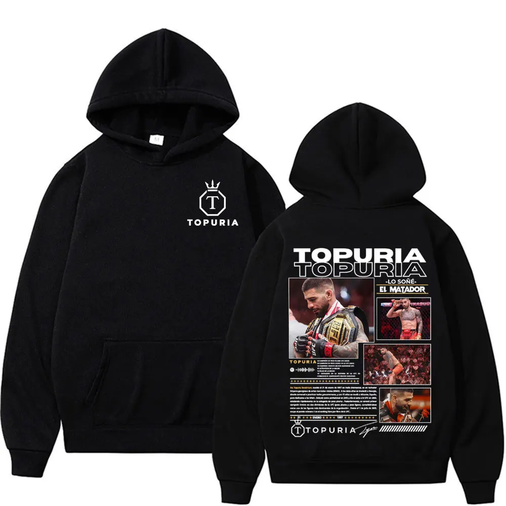 Ilia Topuria Lo Sone El Matador Graphic Hoodies Men's Fashion Vintage Oversized Hoodie Unisex Casual Fleece Sweatshirt Pullovers