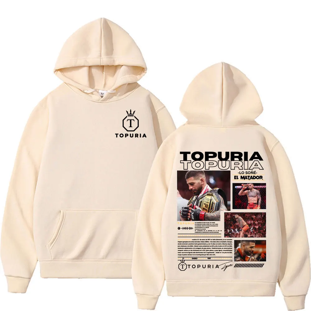 Ilia Topuria Lo Sone El Matador Graphic Hoodies Men's Fashion Vintage Oversized Hoodie Unisex Casual Fleece Sweatshirt Pullovers