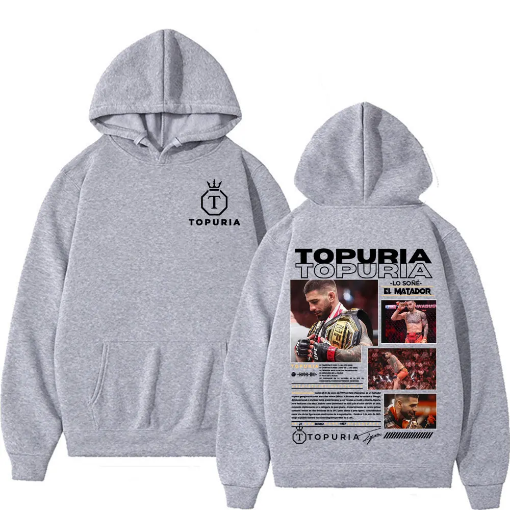 Ilia Topuria Lo Sone El Matador Graphic Hoodies Men's Fashion Vintage Oversized Hoodie Unisex Casual Fleece Sweatshirt Pullovers