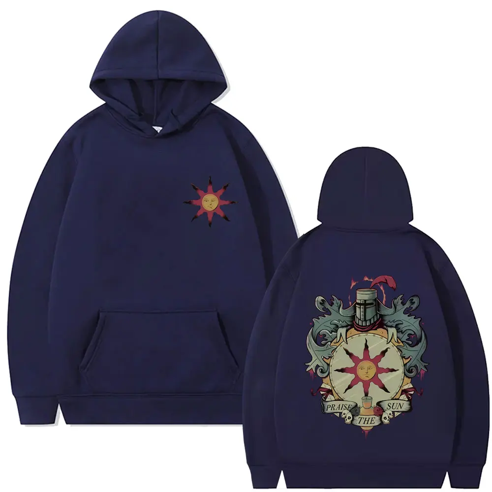 Game Dark Souls Church of The Sun Graphic Hoodie Men Women Fashion Gothic Rock Streetwear Men's Casual Vintage Oversized Hoodies