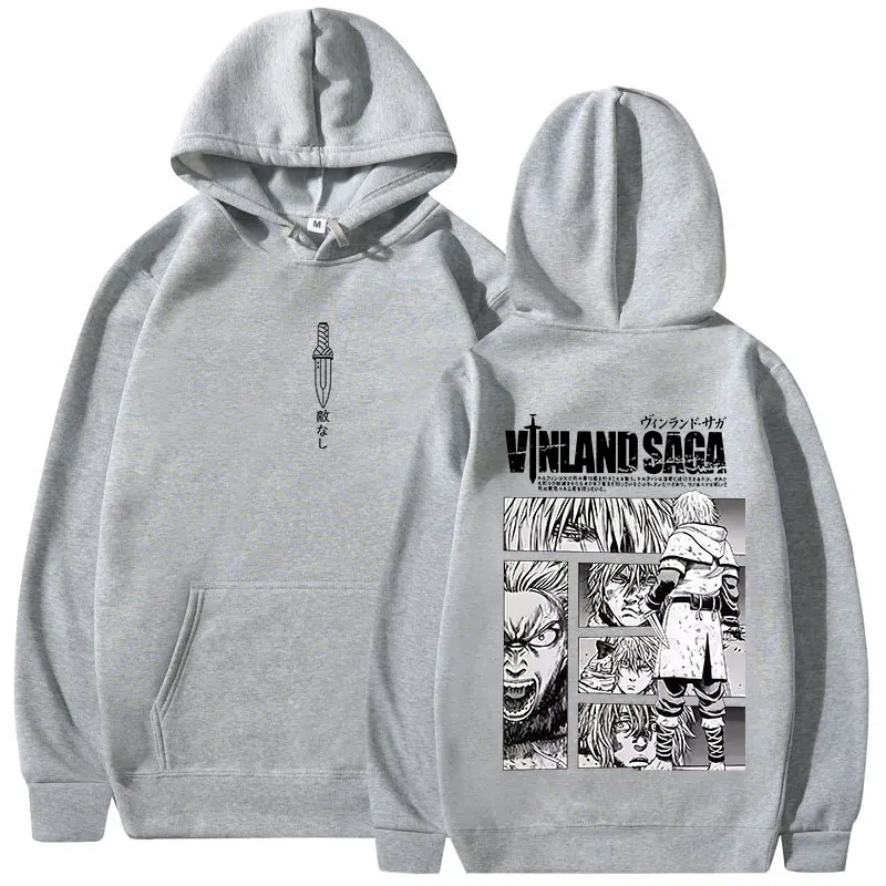Anime Vinland Saga Hoodies Manga Thorfinn Karlsefni Graphic Men's Women Clothing Hooded Sweatshirts Harajuku Oversized Pullovers