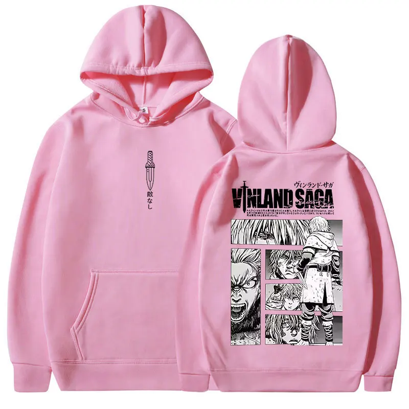Anime Vinland Saga Hoodies Manga Thorfinn Karlsefni Graphic Men's Women Clothing Hooded Sweatshirts Harajuku Oversized Pullovers