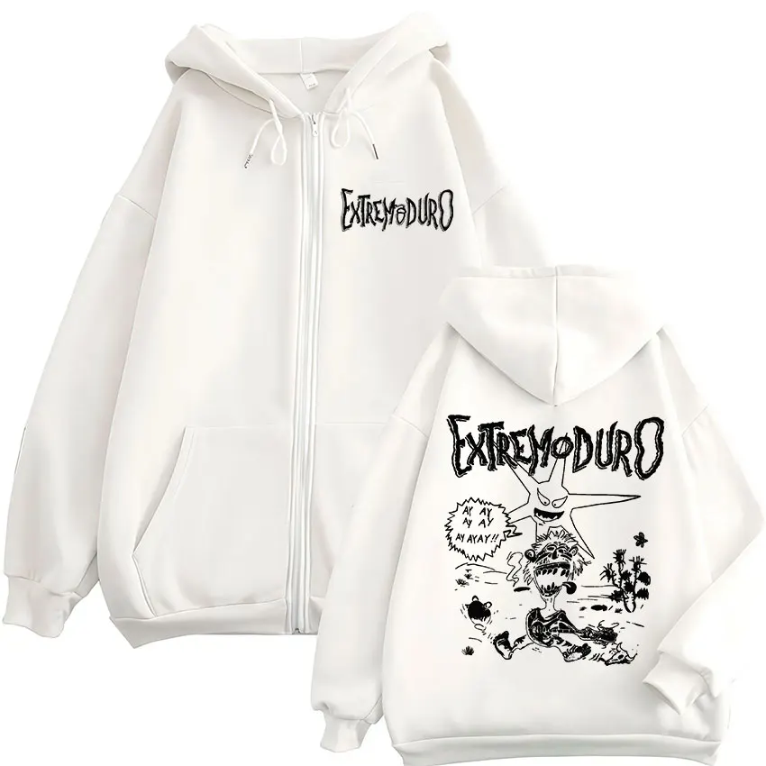Extremoduro Tour 2025 Album Zipper Hoody Men Women Hip Hop Pop Music Zip Up Sweatshirt Y2K Casual Loose Long Sleeve Jacket Hoody