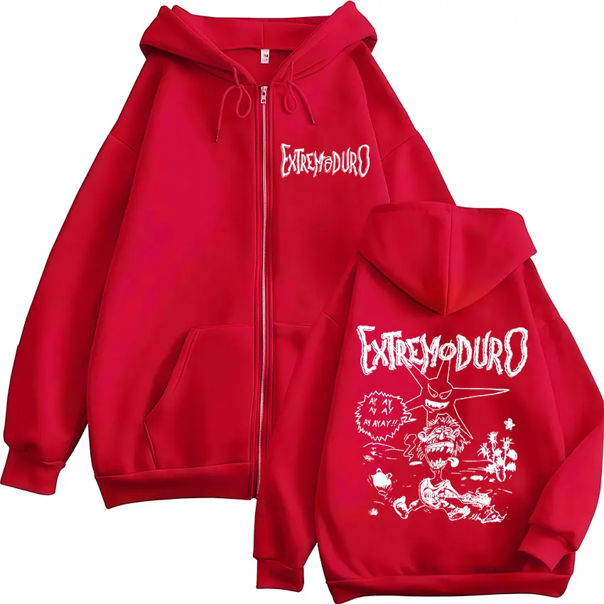 Extremoduro Tour 2025 Album Zipper Hoody Men Women Hip Hop Pop Music Zip Up Sweatshirt Y2K Casual Loose Long Sleeve Jacket Hoody