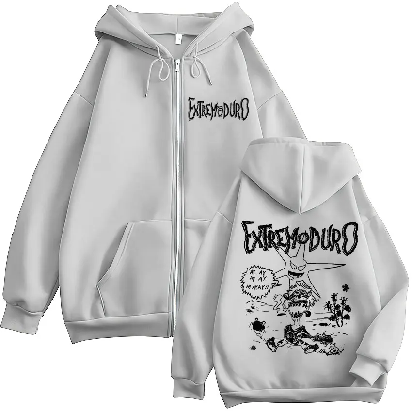 Extremoduro Tour 2025 Album Zipper Hoody Men Women Hip Hop Pop Music Zip Up Sweatshirt Y2K Casual Loose Long Sleeve Jacket Hoody