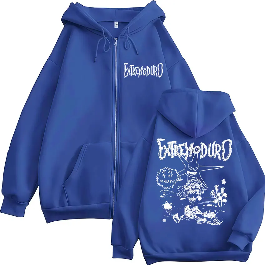 Extremoduro Tour 2025 Album Zipper Hoody Men Women Hip Hop Pop Music Zip Up Sweatshirt Y2K Casual Loose Long Sleeve Jacket Hoody