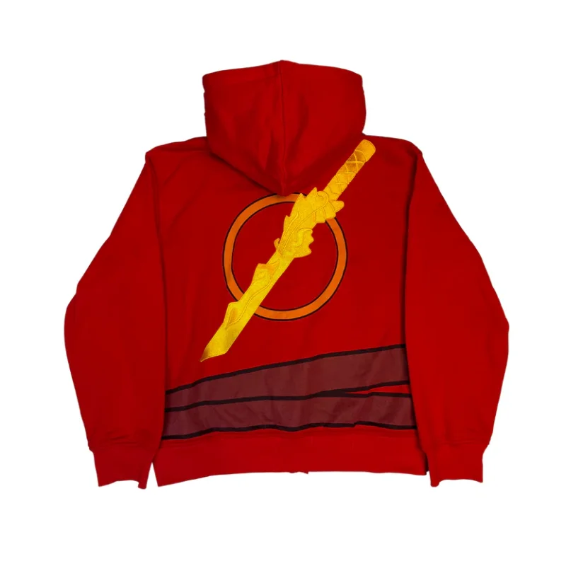 Y2K Japanese High Street Zipup Hoodie Ninja Casual Cosplay Print Anime Sweatshirt Daily Harajuku New Streetwear Unisex Boxy Tops