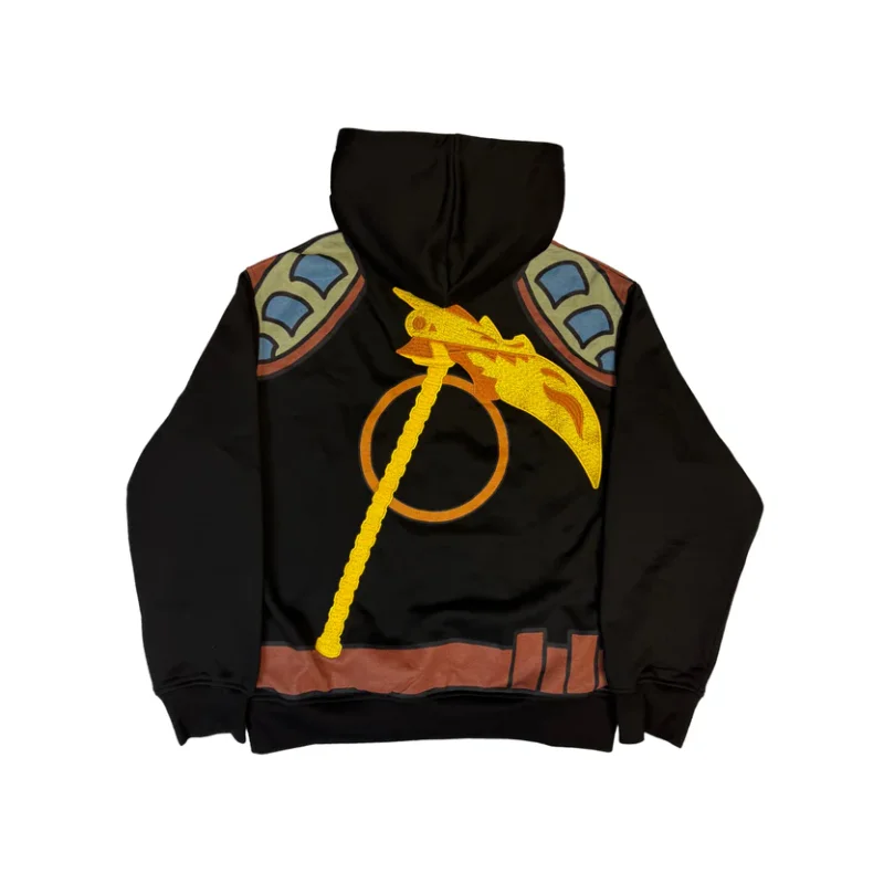 Y2K Japanese High Street Zipup Hoodie Ninja Casual Cosplay Print Anime Sweatshirt Daily Harajuku New Streetwear Unisex Boxy Tops