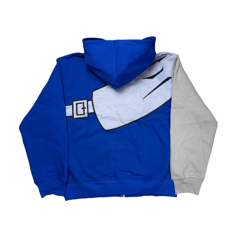Y2K Japanese High Street Zipup Hoodie Ninja Casual Cosplay Print Anime Sweatshirt Daily Harajuku New Streetwear Unisex Boxy Tops