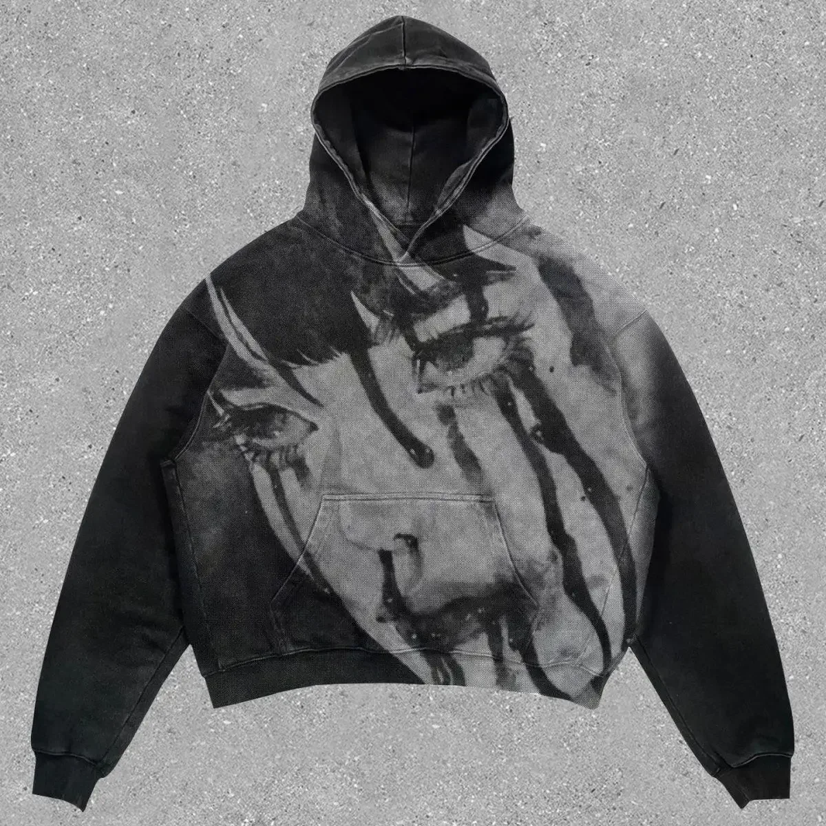 New Rock American Style Sweatshirts for Men Loose Hip Hop Y2k Clothes Korean Harajuku Fashion Simple Man Hoodies Novelty And In