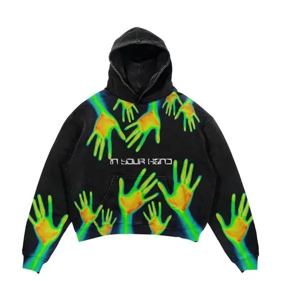 New Rock American Style Sweatshirts for Men Loose Hip Hop Y2k Clothes Korean Harajuku Fashion Simple Man Hoodies Novelty And In