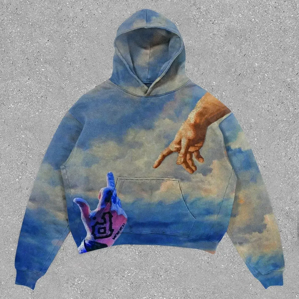 New Rock American Style Sweatshirts for Men Loose Hip Hop Y2k Clothes Korean Harajuku Fashion Simple Man Hoodies Novelty And In