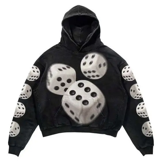 New Rock American Style Sweatshirts for Men Loose Hip Hop Y2k Clothes Korean Harajuku Fashion Simple Man Hoodies Novelty And In